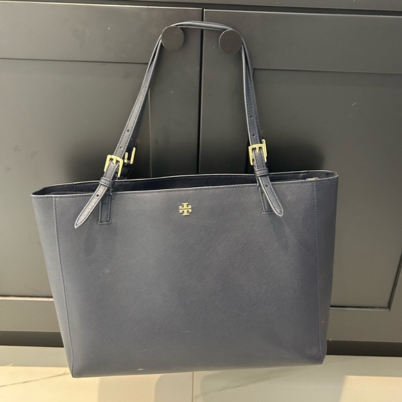 Tory Burch Handbags - Tory Burch Navy Tote Bag with Dust Bag